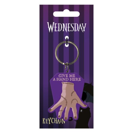 17889-LLAVERO GOMA CHOCA LA MANO WEDNESDAY PYRAMID INTERNATIONAL REDSTRING RK39476C