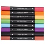 1789-PACK DE 8 ROTULADORES DE 2 PUNTAS FINA Y BISELADA ALTA CALIDAD COLORES SURTIDOS DERWENT 98208