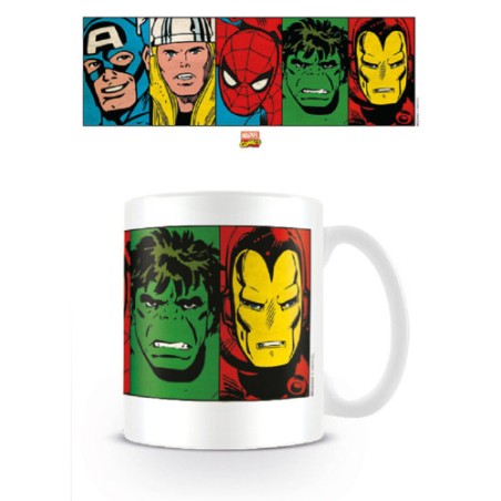 17915-TAZA DESAYUNO MARVEL CARAS COMIC PYRAMID INTERNATIONAL REDSTRING MG23443