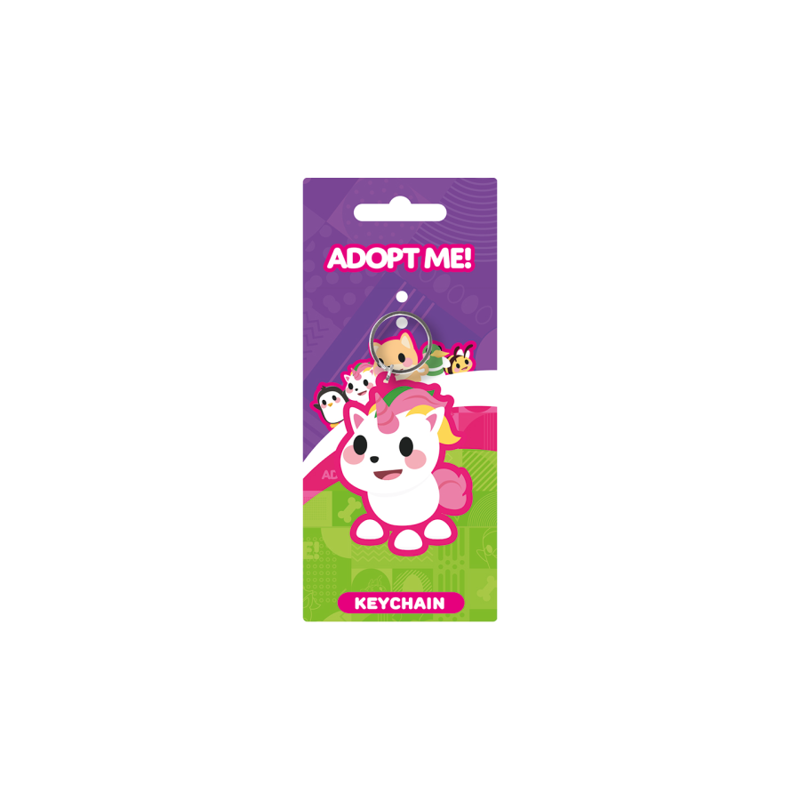 17941-LLAVERO UNICORNIO - ADOPT ME! 6 CM PYRAMID REDSTRING RK39481C