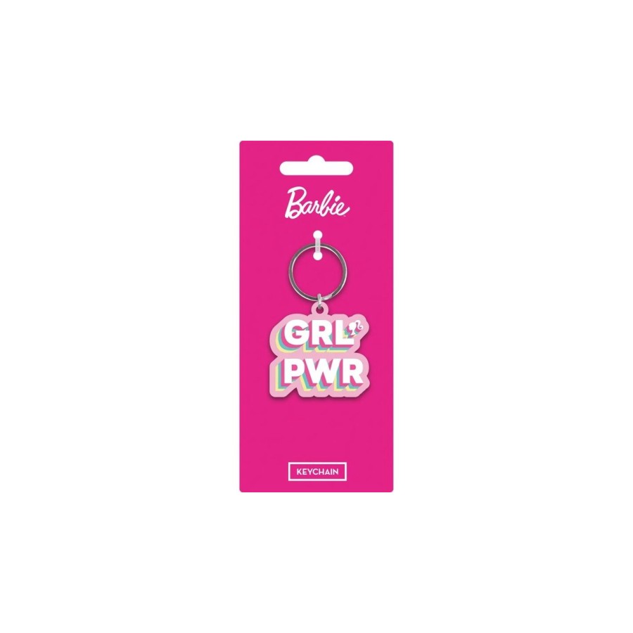 17945-LLAVERO BARBIE (GRL POWER) 6 CM PYRAMID REDSTRING RK39477C
