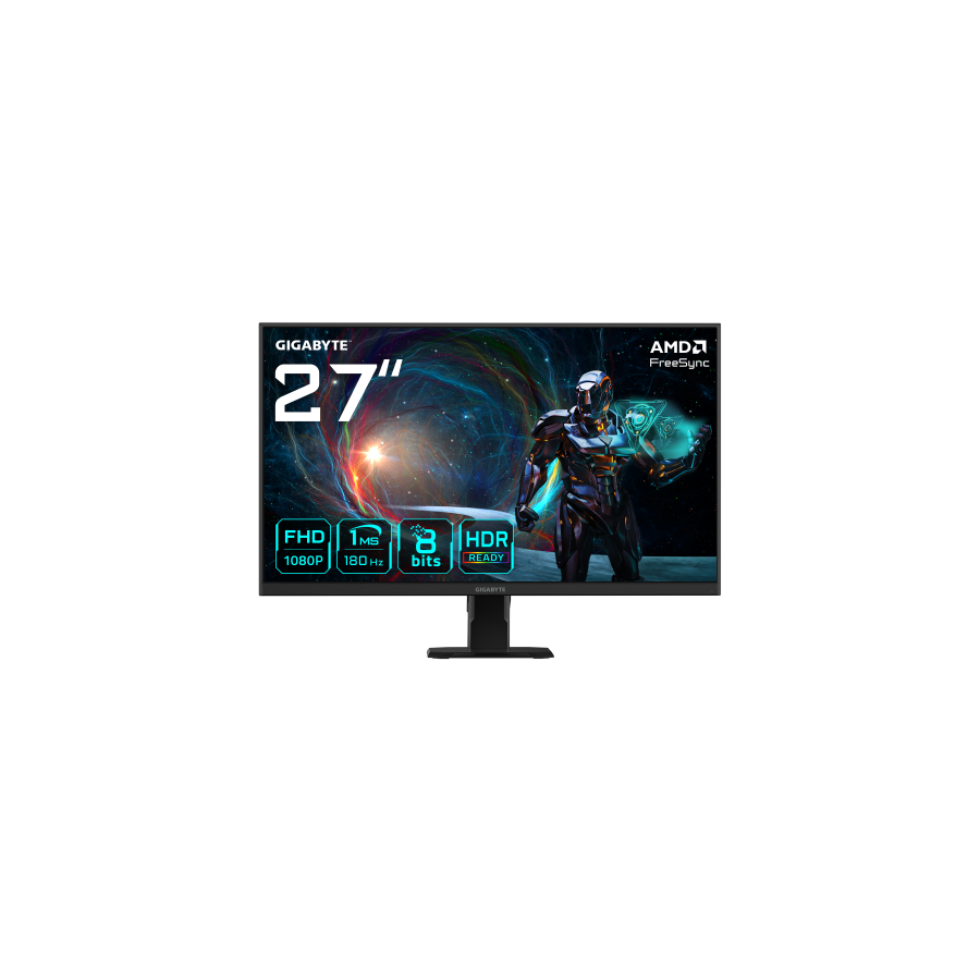 17960-GIGABYTE GS27FA 27" Monitor de Juego FHD - 1920 x 1080 (FHD), 180Hz, 1ms, 300 cd/m2, FreeSync, HDR Ready, HDMI 2.0