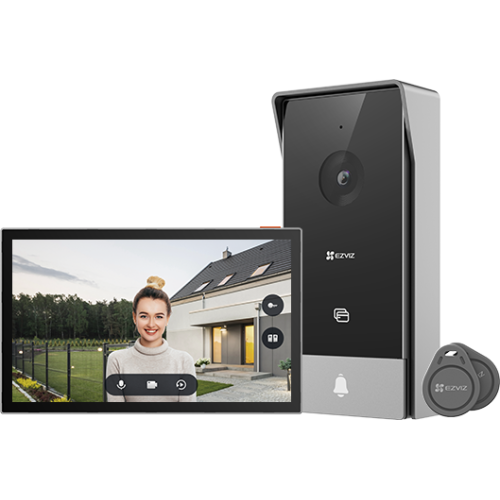 17976-EZVIZ HP5 sistema de intercomunicacion de video 17,8 cm (7") Negro, Plata