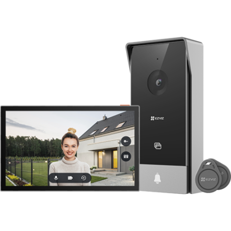 17976-EZVIZ HP5 sistema de intercomunicacion de video 17,8 cm (7") Negro, Plata