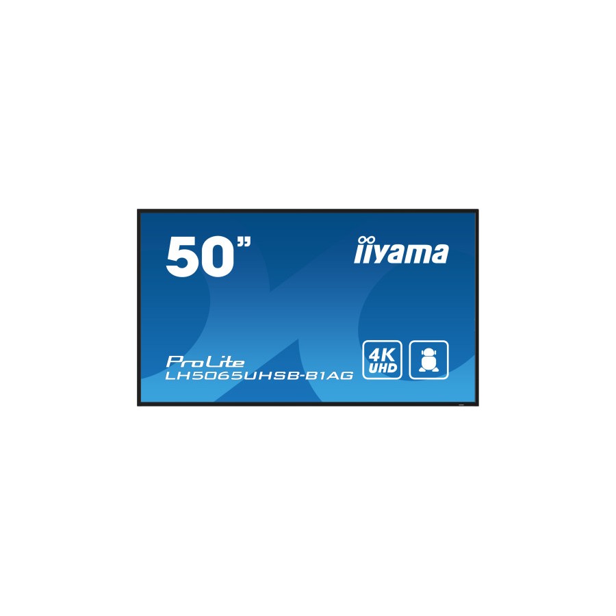 17986-MONITOR IIYAMA 50" , UHD VA PANEL, HAZE 25%, 800CD/M, HORIZ Y VERT, SIGNAL FAILOVER, MM 2X 10W,  HDMI 2X, DP, USB