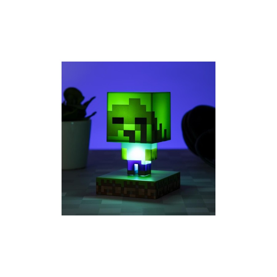 18155-LAMPARA ICONS ZOMBIE MINECRAFT 12 CM PALADONE REDSTRING PP6592MCFV2
