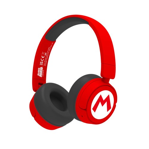 18208-AURICULARES KIDS BT LOGO SUPER MARIO ROJO OTL TECHNOLOGIES REDSTRING SM1016