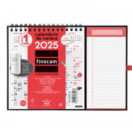 18249-CALENDARIO 2025 NEUTRO ESCRIBIR IMAN XS 140X150MM FINOCAM 781350025