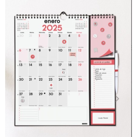 18256-CALENDARIO 2025 NEUTRO PARED PLUS ESCRIBIR 215X325MM FINOCAM 782120025
