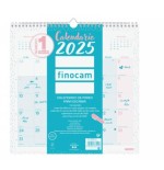 18259-CALENDARIO 2025 PARED TRENDY CHIC ESCRIBIR 300X300MM TURQUESA FINOCAM 787005825