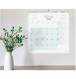 18260-CALENDARIO 2025 PARED TRENDY CHIC ESCRIBIR 300X300MM TURQUESA FINOCAM 787005825