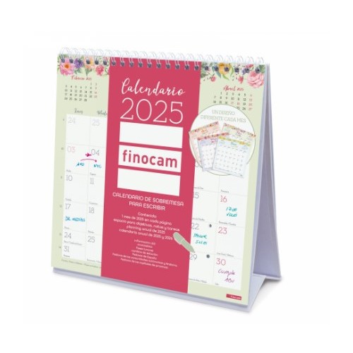 18261-CALENDARIO 2025 SOBREMESA TRENDY DESIGN ESCRIBIR 190X190MM FINOCAM 787060125