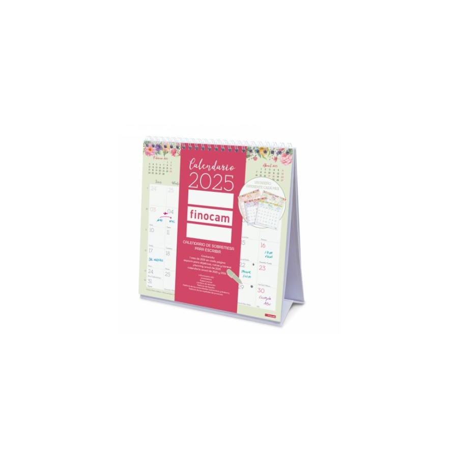 18261-CALENDARIO 2025 SOBREMESA TRENDY DESIGN ESCRIBIR 190X190MM FINOCAM 787060125