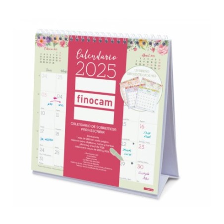 18261-CALENDARIO 2025 SOBREMESA TRENDY DESIGN ESCRIBIR 190X190MM FINOCAM 787060125