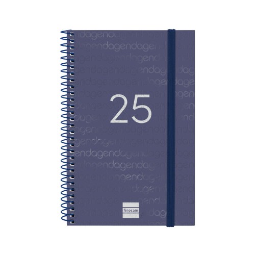 18293-AGENDA 2025 BASIC YEAR E5 117X181MM SEMANA VISTA HORIZONTAL AZUL FINOCAM 741441025