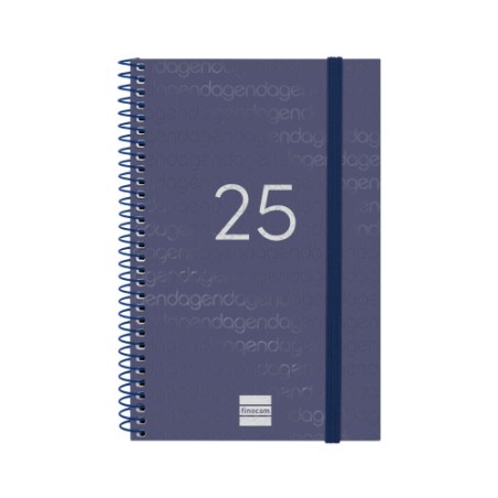 18293-AGENDA 2025 BASIC YEAR E5 117X181MM SEMANA VISTA HORIZONTAL AZUL FINOCAM 741441025