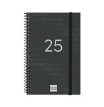 18297-AGENDA 2025 BASIC YEAR E5 117X181MM SEMANA VISTA HORIZONTAL NEGRO FINOCAM 741446025