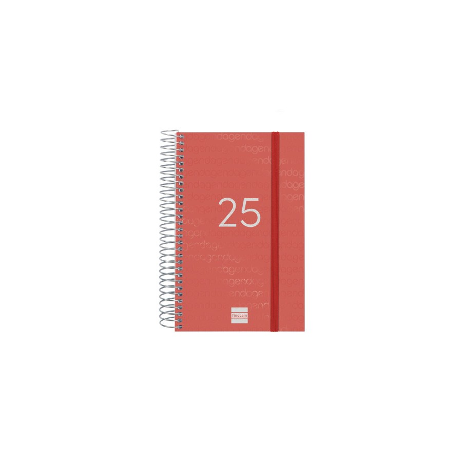 18305-AGENDA 2025 BASIC YEAR E5 117X181MM DIA PAGINA ROJO FINOCAM 741093025
