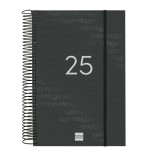 18309-AGENDA 2025 BASIC YEAR E11 165X242MM DIA PAGINA NEGRO FINOCAM 742076025