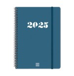18311-AGENDA 2025 BASIC MY E10 155X212MM SEMANA VISTA HORIZONTAL AZUL FINOCAM 743501025