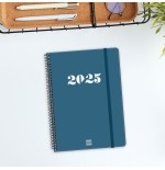 18312-AGENDA 2025 BASIC MY E10 155X212MM SEMANA VISTA HORIZONTAL AZUL FINOCAM 743501025
