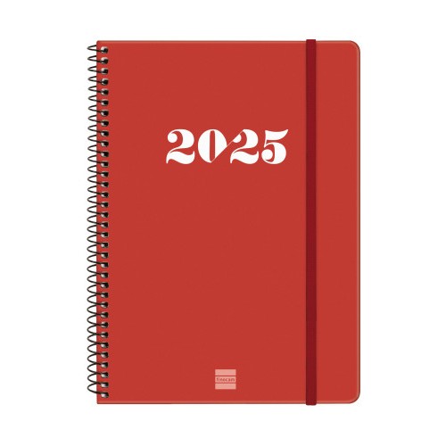 18313-AGENDA 2025 BASIC MY E10 155X212MM SEMANA VISTA HORIZONTAL ROJO FINOCAM 743503025