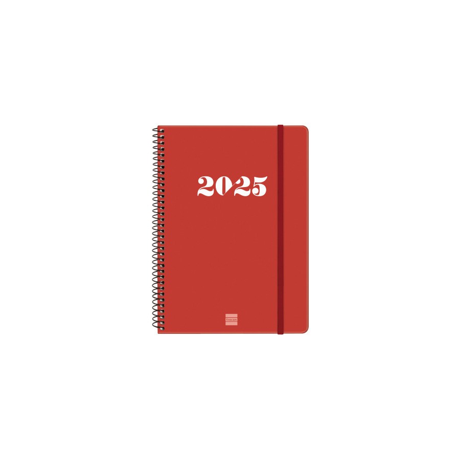 18313-AGENDA 2025 BASIC MY E10 155X212MM SEMANA VISTA HORIZONTAL ROJO FINOCAM 743503025