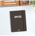 18316-AGENDA 2025 BASIC MY E10 155X212MM SEMANA VISTA HORIZONTAL NEGRO FINOCAM 743506025