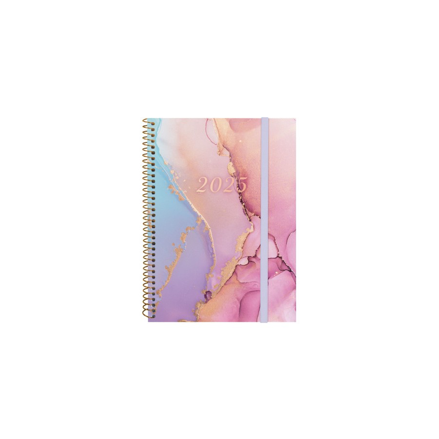 18317-AGENDA 2025 TRENDY DESIGN E10 155X212MM SEMANA VISTA HORIZONTAL GOLDY FINOCAM 742232625