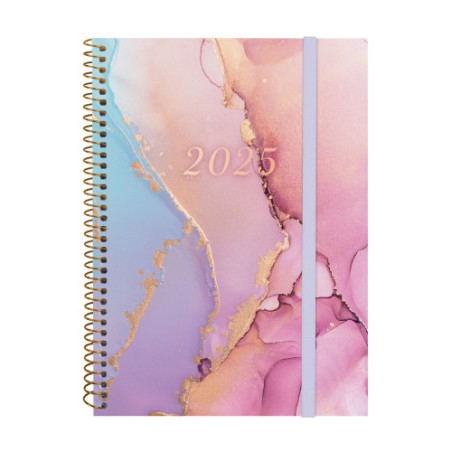 18317-AGENDA 2025 TRENDY DESIGN E10 155X212MM SEMANA VISTA HORIZONTAL GOLDY FINOCAM 742232625