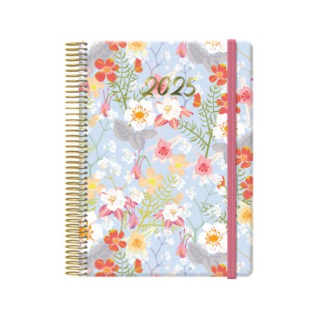18361-AGENDA 2025 CUTE DIA PAGINA 15 X 21 CM MODELO GARDENIA CON 4 HOJAS DE PEGATINAS DOHE 12903 - 25