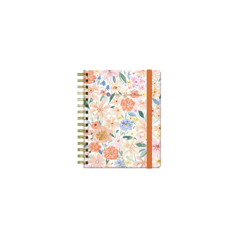 18370-AGENDA 2025 FLORAL SEMANA VISTA 15 X 21 CM MODELO DALIA DOHE 12901 - 25