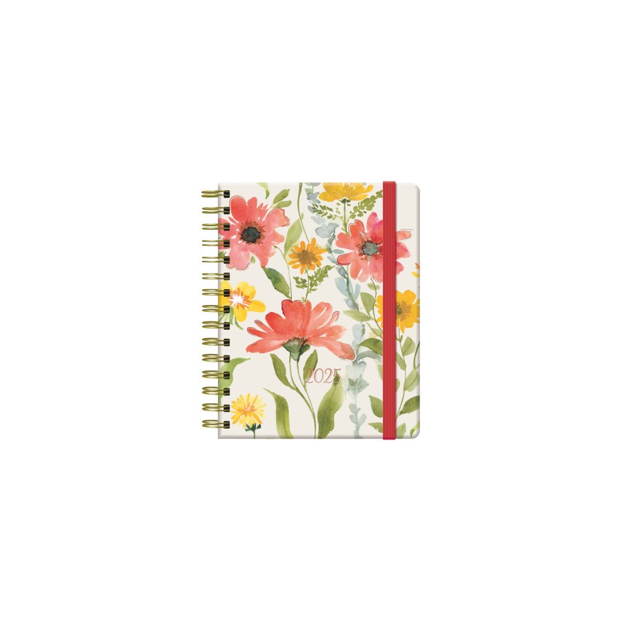 18371-AGENDA 2025 FLORAL SEMANA VISTA 15 X 21 CM MODELO ORQUIDEA DOHE 12901 - 25