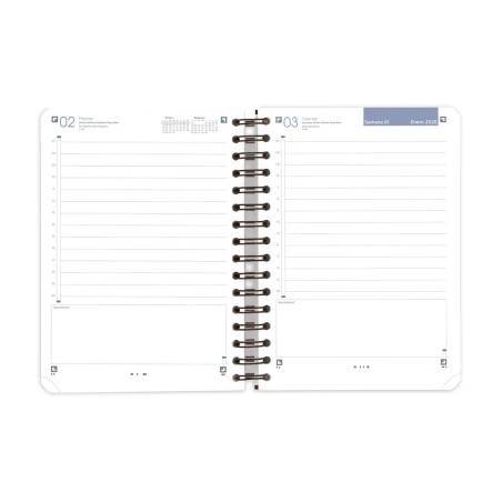18382-AGENDA 2025 OXFORD A5 15X21CM DIA PAGINA COLORES SURTIDOS OXFORD 400190030