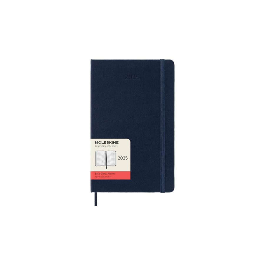 18390-AGENDA 2025 TAPA DURA 12 MESES DIARIA L (13 X 21 CM) AZUL ZAFIRO MOLESKINE DHB2012DC3Y25