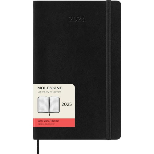 18397-AGENDA 2025 TAPA BLANDA 12 MESES DIARIA L (13 X 21 CM) NEGRA MOLESKINE DSB12DC3Y25