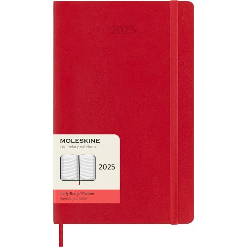 18399-AGENDA 2025 TAPA BLANDA 12 MESES DIARIA L (13 X 21 CM) ROJA MOLESKINE DSF212DC3Y25