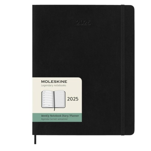 18410-AGENDA 2025 TAPA BLANDA 12 MESES SEMANAL XL (19 X 25 CM) NEGRA MOLESKINE DSB12WN4Y25