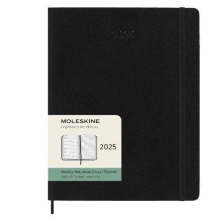 18410-AGENDA 2025 TAPA BLANDA 12 MESES SEMANAL XL (19 X 25 CM) NEGRA MOLESKINE DSB12WN4Y25