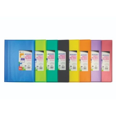1842-CARPETA CARCHIPLAS-BOOK A4 POLIPROPILENO 20 FUNDAS SOLDADAS NEGRO CARCHIVO 50302006