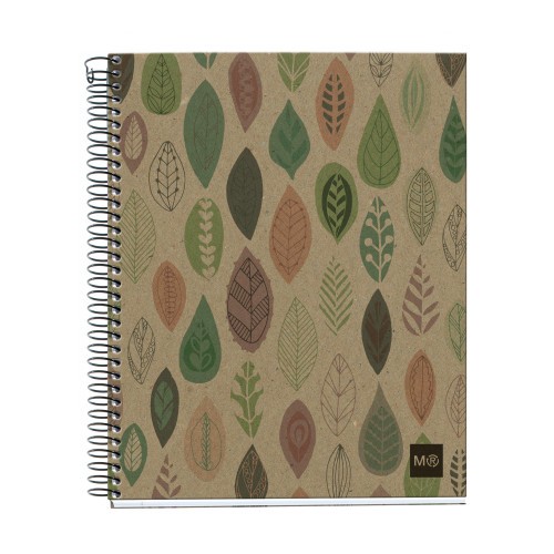 18420-CUADERNO RECICLADO A5 MICROPERFORADO 120 HOJAS 5X5MM BOTANIC MIQUELRIUS MR2872