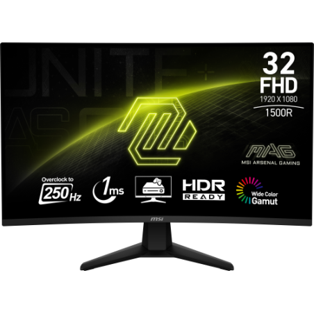 18458-MSI MAG 32C6X pantalla para PC 80 cm (31.5") 1920 x 1080 Pixeles Full HD Negro