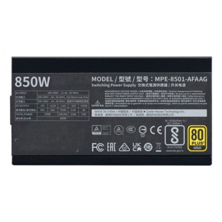 18489-FUENTE ALIMENTACION COOLER MASTER 850W MWE GOLD 850 V2 ATX3.1 (MPE-8501-AFAAG-3EEU)