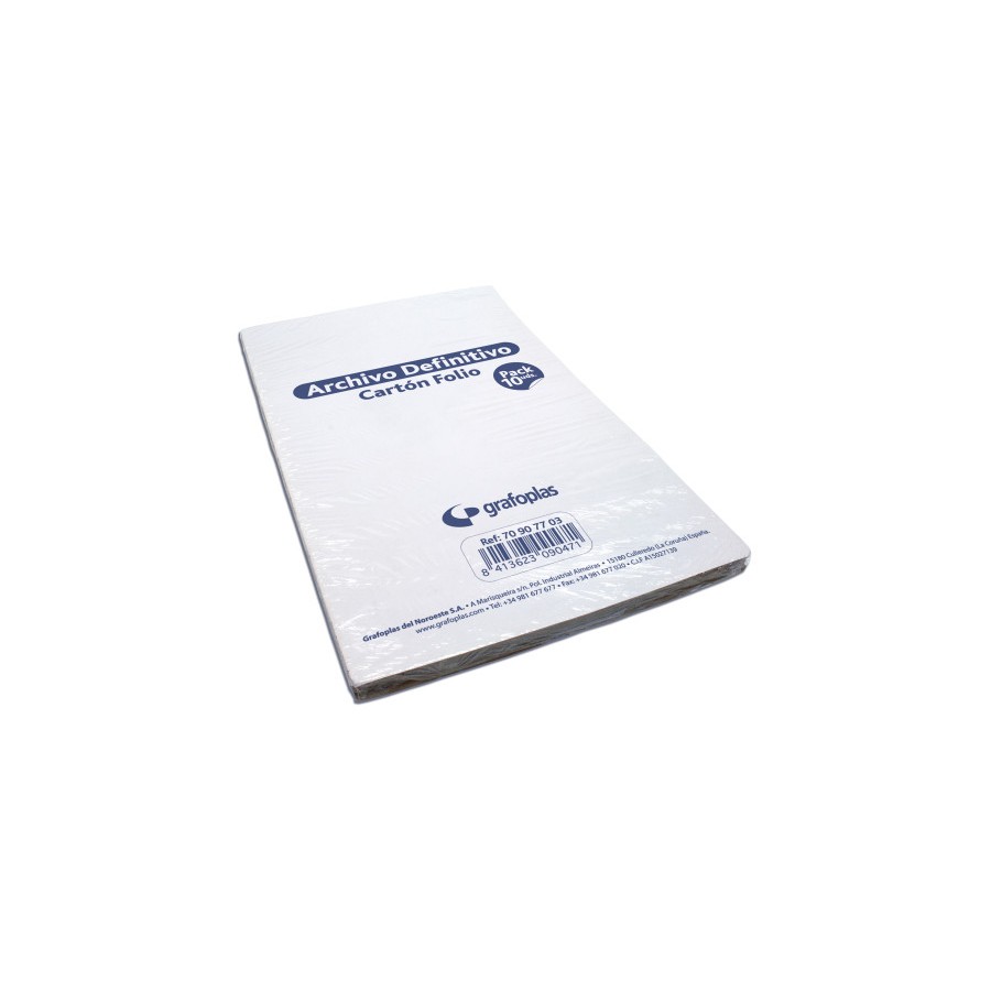 18516-PACK 10 ARCHIVADORES DEFINITIVOS CARTON FOLIO 360X253X100MM BLANCO GRAFOPLAS 70907703