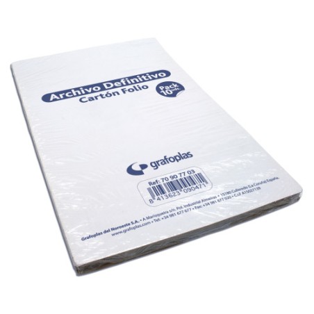 18516-PACK 10 ARCHIVADORES DEFINITIVOS CARTON FOLIO 360X253X100MM BLANCO GRAFOPLAS 70907703