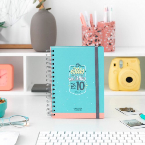 1853-PLANIFICADOR ATEMPORAL PARA PROFES DOBLE ESPIRAL "LO ESTAS HACIENDO DE 10" MR.WONDERFUL WOA09660ES