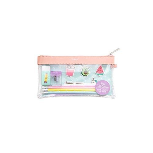 1856-KIT DE ESTUCHE TRANSPARENTE PVC "PARA APUNTES QUE MOLAN" MR.WONDERFUL WOA09499ES