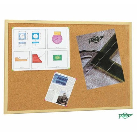 1874-TABLERO DE CORCHO CON MARCO FIBRA MELAMINADA 60X120 CM. FAIBO 607-4