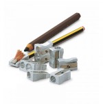 1877-SACAPUNTAS METALICO DOBLE CON FORMA DE CUNA 100% RECICLABLE FAIBO 2003