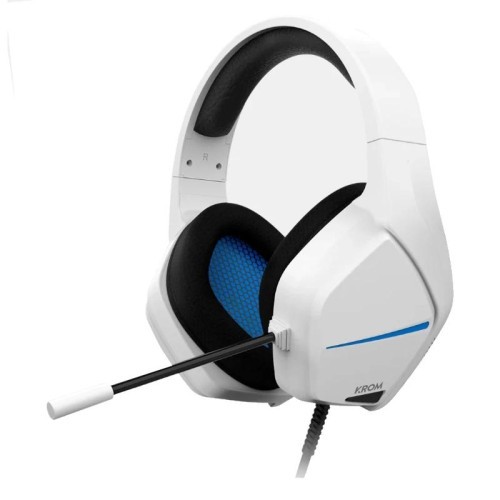 18852-KROM AURICULARES GAMING BLANCO/AZUL
